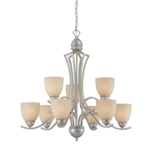  SL808372 - Thomas - Triton 9-Light Chandelier in Moonlight Silver